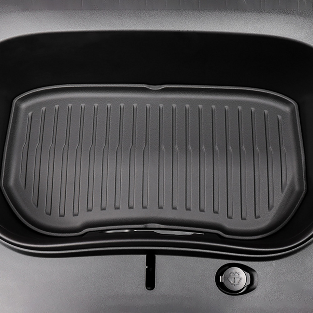 Model 3 – Bagasjeromsmatte frunk TPE Highland – sett ovenfra