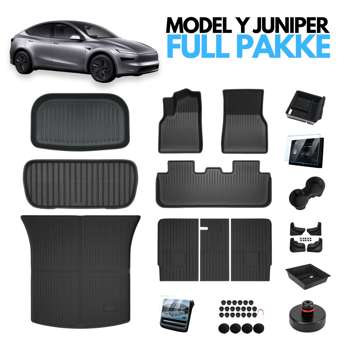 Full pakke gulvmatter – Tesla Model Y Juniper - bilde 1