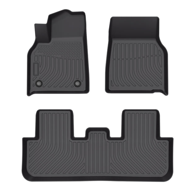 3D gulvmatter TPE Tesla Model Y Juniper – foran og bak