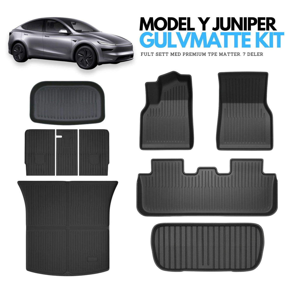 Gulvmatte Kit – Tesla Model Y Juniper - bilde 1
